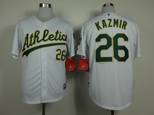 Men Oakland Athletics #26 Kazmir White MLB Jerseys